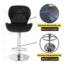 Ver imagem 3 de Conjunto 04 Banquetas Slim Pu Regulagem de Altura Cor Preta