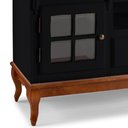 Ver imagem 4 de Conjunto Rack 60812 + Painel 50513 para Sala Pés Luiz Xv 2 Gavetas 2 Portas - Preto/imbuia