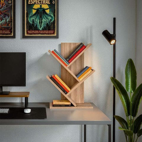 Livreiro de Mesa Vértice Organizador de Livros Revistas Nicho Carvalho