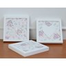 Trio Quadros Parede Decoração Quarto Menina Bebê D217 Infantil Borboleta Jardim Coração Pássaro - 5