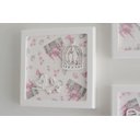 Ver imagem 4 de Trio Quadros Parede Decoração Quarto Menina Bebê D217 Infantil Borboleta Jardim Coração Pássaro