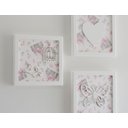 Ver imagem 2 de Trio Quadros Parede Decoração Quarto Menina Bebê D217 Infantil Borboleta Jardim Coração Pássaro