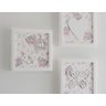Trio Quadros Parede Decoração Quarto Menina Bebê D217 Infantil Borboleta Jardim Coração Pássaro - 2