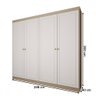 Guarda-roupa Casal 4 Portas Americano Savana/branco Fosco - Panorama Móveis - 5