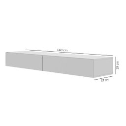 Rack Linha Eros para Tv Modelo Suspenso na Parede em Mdp/mdf Robusto:branco - 3