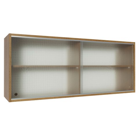Armário Aéreo Madesa 2 Portas de Correr de Vidro para Cozinhas Glamy, Lux e Reims Rustic Cor:Rustic