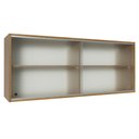 Ver imagem 1 de Armário Aéreo Madesa 2 Portas de Correr de Vidro para Cozinhas Glamy, Lux e Reims Rustic Cor:Rustic