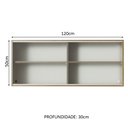 Ver imagem 2 de Armário Aéreo Madesa 2 Portas de Correr de Vidro para Cozinhas Glamy, Lux e Reims Rustic Cor:Rustic