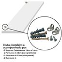 Ver imagem 6 de Kit 3 Prateleiras Branca Mdf 30x9 Suporte Cadeirinha Decorar