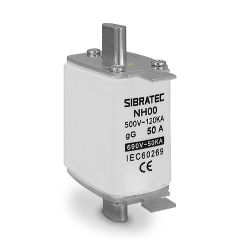 Fusivel Nh 00C 50A Capacidade de Ruptura 120KA 500VCA, Corrente 50A