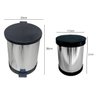 Kit Lixeiras para Cozinha tipo Inox para chão e pia 18L + 4,5L - 2