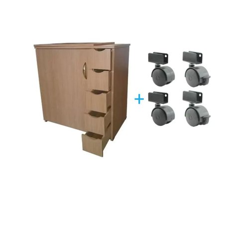 Gabinete 5 Gavetas Máquina Domestica+4 Rodinhas- Luxo-avelâ