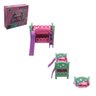 Berço de Brinquedo Beliche com Escorregador Brinquedo Rosa - 1