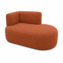 Ver imagem 5 de Sofá Puf Orgânico 140 cm 2 Lugares Consultório Recepção Sala:Terra Cota/Bouclé Lado Direito