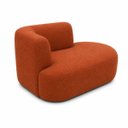 Ver imagem 7 de Sofá Puf Orgânico 140 cm 2 Lugares Consultório Recepção Sala:Terra Cota/Bouclé Lado Direito