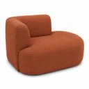 Ver imagem 6 de Sofá Puf Orgânico 140 cm 2 Lugares Consultório Recepção Sala:Terra Cota/Bouclé Lado Direito