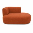 Ver imagem 4 de Sofá Puf Orgânico 140 cm 2 Lugares Consultório Recepção Sala:Terra Cota/Bouclé Lado Direito