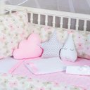 Ver imagem 3 de Kit Berço Menina Ursinho 9 Peças Duas Laterais Rosa Claro