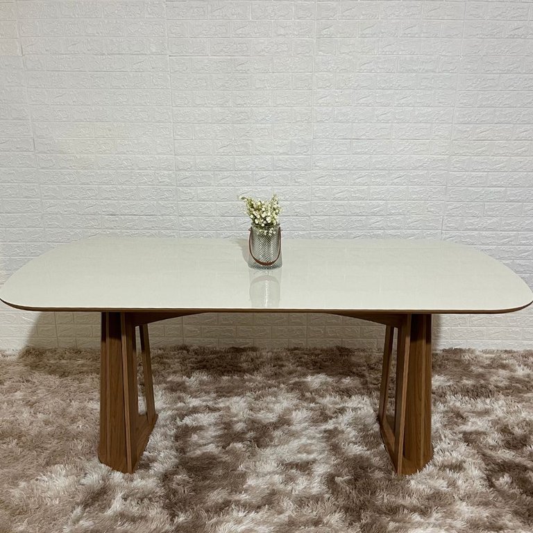 Mesa de Jantar 06 Lugares 180x90cm 100% Mdf Tm69 Dalla Costa