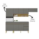 Ver imagem 5 de Cozinha Modulada 4 Pecas Balcao com Tampo Line Gris Cp Freijo Ktp