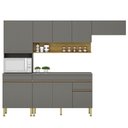 Ver imagem 1 de Cozinha Modulada 4 Pecas Balcao com Tampo Line Gris Cp Freijo Ktp
