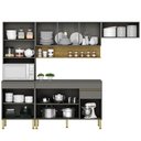 Ver imagem 6 de Cozinha Modulada 4 Pecas Balcao com Tampo Line Gris Cp Freijo Ktp