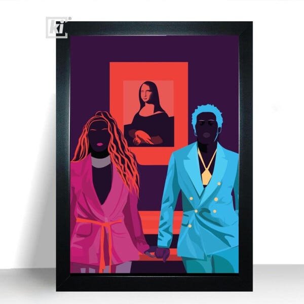 Quadro De Parede Cantora Beyonce Com Moldura 44x32cm | MadeiraMadeira