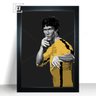 Quadro de Parede moldura ator Bruce Lee 44x32cm - 1