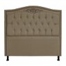 Cabeceira mais Calçadeira Casal King 195cm Para Cama Box Greta Suede Capuccino - DS Estofados - 3