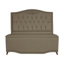 Ver imagem 1 de Cabeceira mais Calçadeira Casal King 195cm Para Cama Box Greta Suede Capuccino - DS Estofados