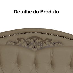 Cabeceira mais Calçadeira Casal King 195cm Para Cama Box Greta Suede Capuccino - DS Estofados - 5