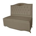 Ver imagem 2 de Cabeceira mais Calçadeira Casal King 195cm Para Cama Box Greta Suede Capuccino - DS Estofados