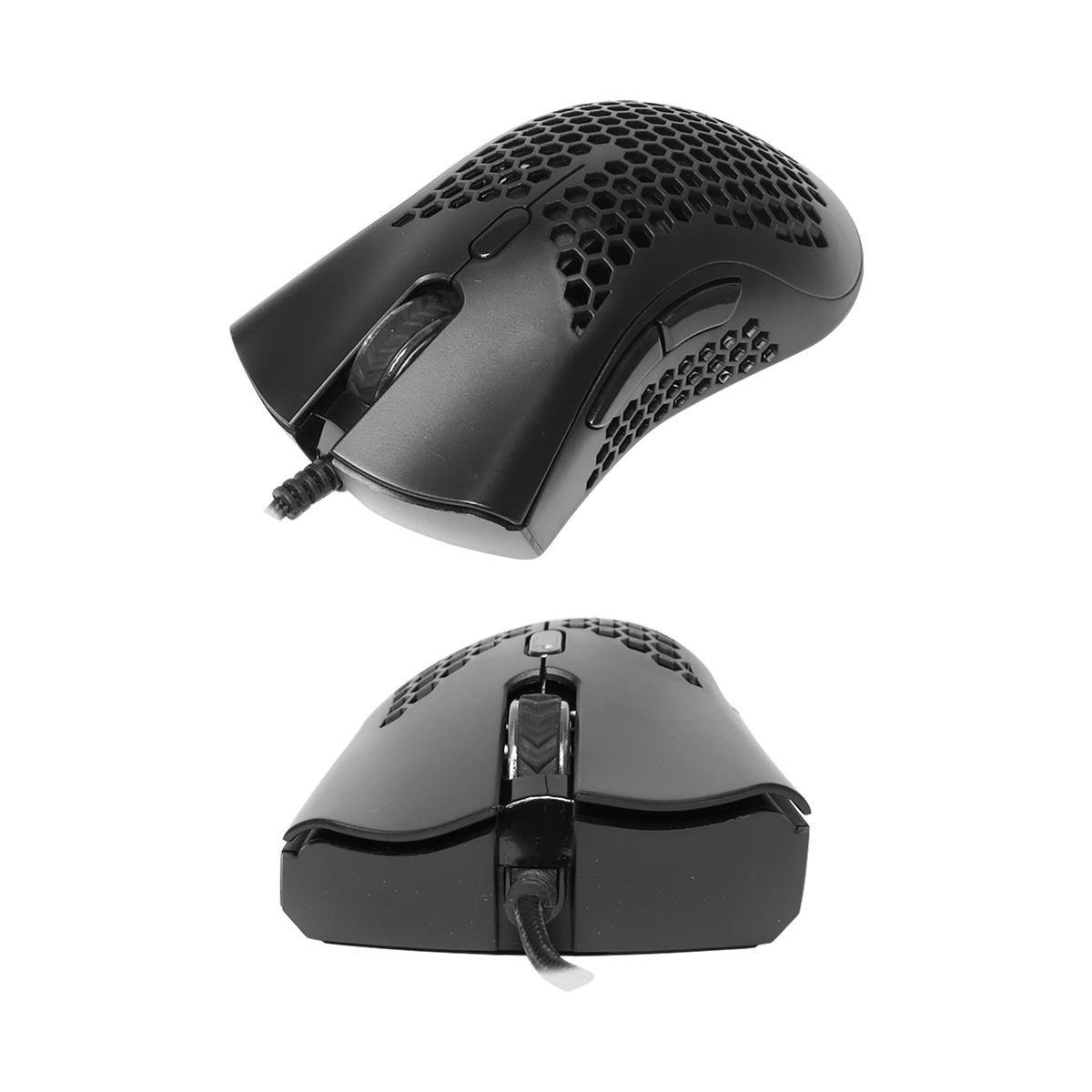 Mouse Gamer Colmeia Preto com Fio Usb / 7200 Dpi / 7 Botões