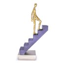 Ver imagem 2 de Escultura Decorativa Homem Escada em Poliresina Dourado 16 Cm F04 - D’Rossi