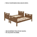 Ver imagem 7 de Beliche Duas Camas Jaspe Solteiro com 2 Colchões D20 Probel Completa