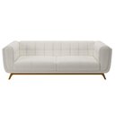 Ver imagem 6 de Sofá Living Decorativo 3 Lugares 240cm Bellart M22 Bouclê Branco - Mpozenato