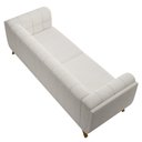 Ver imagem 7 de Sofá Living Decorativo 3 Lugares 240cm Bellart M22 Bouclê Branco - Mpozenato