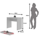 Ver imagem 5 de Escrivaninha Mesa de Escritório 90 Cm 1 Gaveta Branco