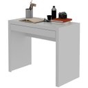 Ver imagem 1 de Escrivaninha Mesa de Escritório 90 Cm 1 Gaveta Branco