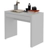 Escrivaninha Mesa de Escritório 90 Cm 1 Gaveta Branco - 1