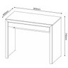 Escrivaninha Mesa de Escritório 90 Cm 1 Gaveta Branco - 3