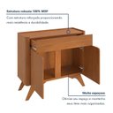 Ver imagem 5 de Buffet para Sala de Jantar Laqueado 100% MDF 2 Portas 92cm Pés Madeira Maciça Aros