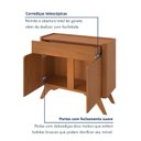 Ver mais imagens de Buffet para Sala de Jantar Laqueado 100% MDF 2 Portas 92cm Pés Madeira Maciça Aros