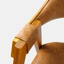 Ver imagem 7 de Cadeira de Madeira Viena Encosto Curvado Cor Mel Estofado Facto Premium Caramelo