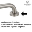 Ver imagem 3 de Kit 6 Barra Alca Apoio 30/40cm Inox Escovado Idoso / Deficiente