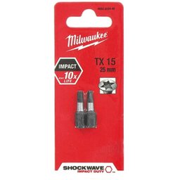 Bit Torx Tx15 X 25mm com 02 Peças 4932 3524 40 Milwaukee 4932352440 - 1