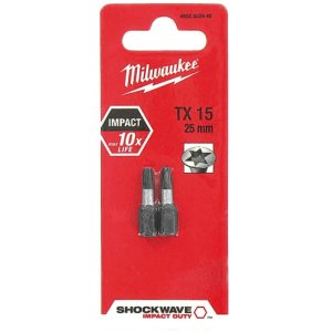 Bit Torx Tx15 X 25mm com 02 Peças 4932 3524 40 Milwaukee 4932352440