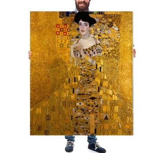 Quadro Decorativo Gustav Klimt Retrato de Adele Bloch-Bauer I:Grande 77x64cm/Chassi com Borda Infini