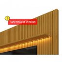 Ver imagem 5 de Rack com Painel Ripado com Led e Rodízio Nobre com Off White - Gelius Móveis