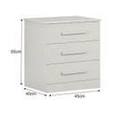 Ver imagem 2 de Mesa de Cabeceira Rubi 3 Gavetas Branco - Leifer